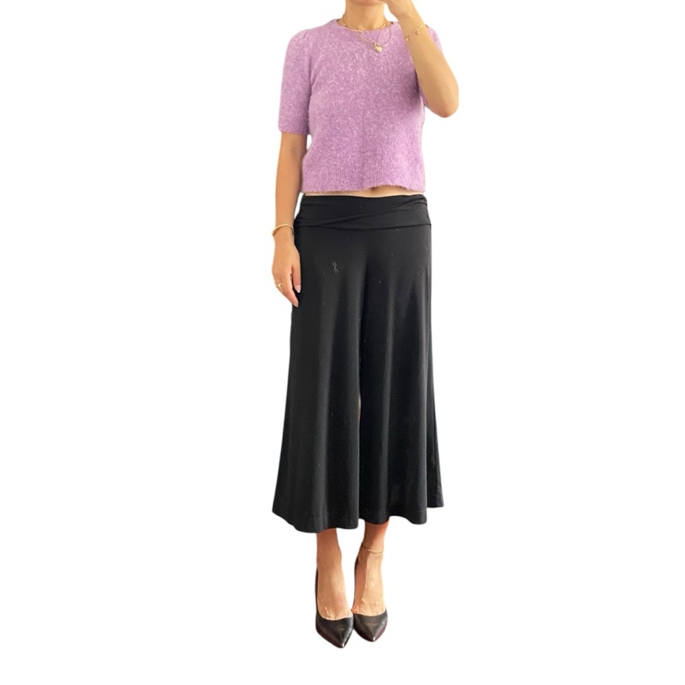 Cos Apalaca and Wool Blend Purple Short Sleeve Sweater Top Size M